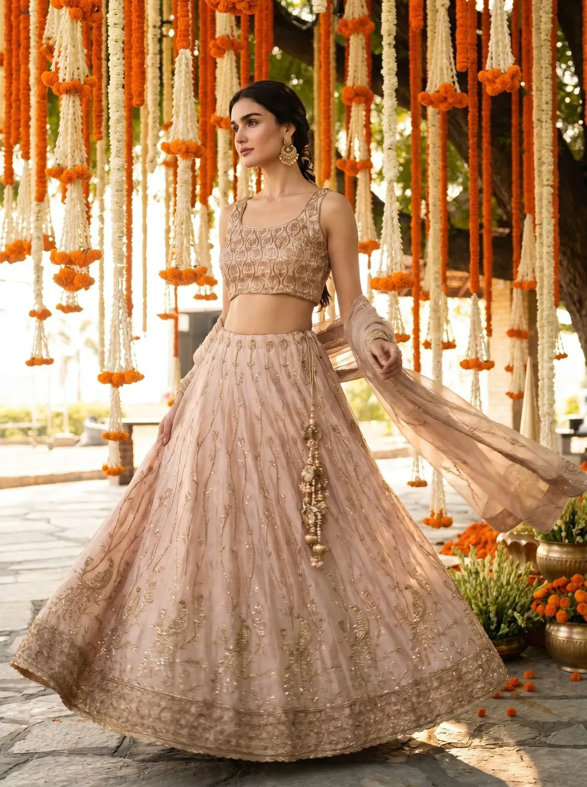 Vedic-era inspired Indian textile print representing heritage